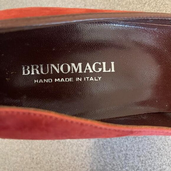 Brunomagli Vero Cuoio Red Suede Pumps ~ Size 9 ~ NEVER WORN! - Picture 6 of 10